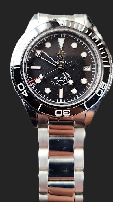 Nauta Urbanus black dial on steel bracelet